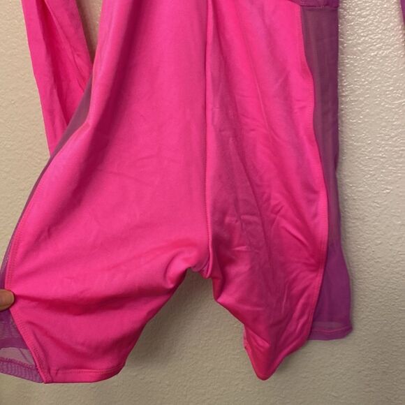 The Line up dance costume 2 piece hot Barbie pink CARLSBAD BIKETARD adult - S - Picture 6 of 8